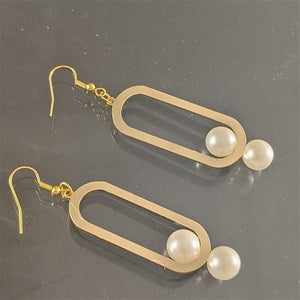 Elegant Fashion Metal Earrings Pearl Simple - Earrings So Elegant They Should Have Their Own Runway