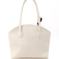 Faux Leather Zippered Shoulder Bag Single Compartment Handbag with Scarf Gift Womens Hand Shoulder Crossbody Bag White