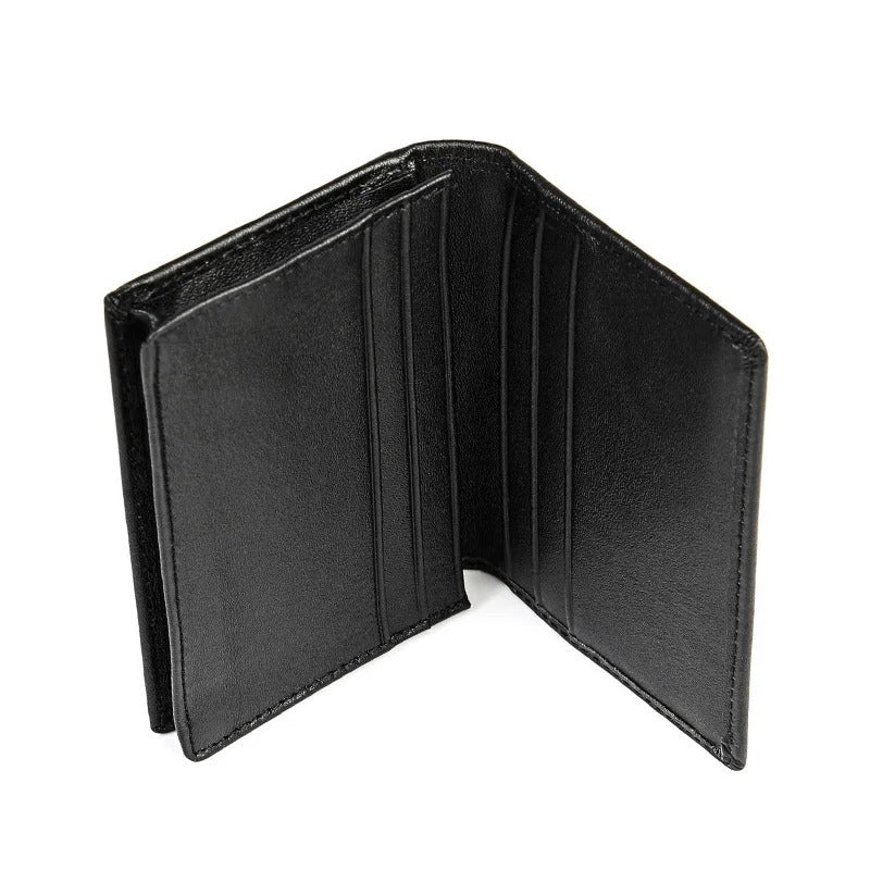 Elegant Genuine Leather Card Holder in Solid Colors for United States Market - Keep Your Coins Safe with KB86 Brown