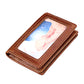 Elegant Genuine Leather Card Holder in Solid Colors for United States Market - Keep Your Coins Safe with KB86 Brown