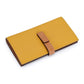 Elegant Leather Wallets for Men in Multiple Colors USD CHF Compatible - Chic Light Yellow and Golden Brown Styles