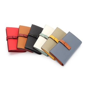 Elegant Leather Wallets for Men in Multiple Colors USD CHF Compatible - Chic Light Yellow and Golden Brown Styles