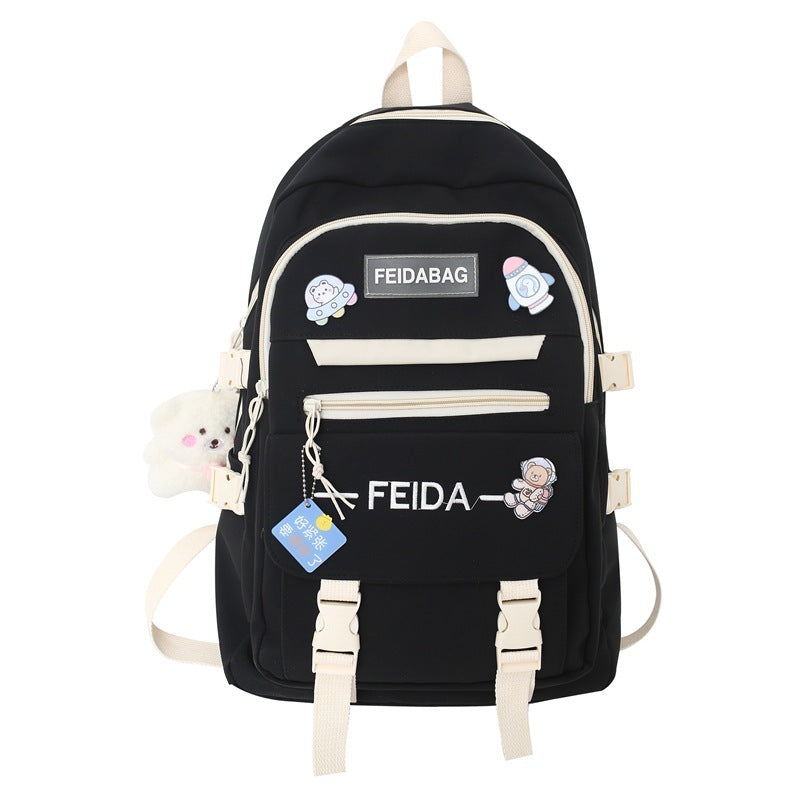 Elegant Mori Leisure Backpack Large Capacity Early High School Student Schoolbag - Chic Backpack for Early High School