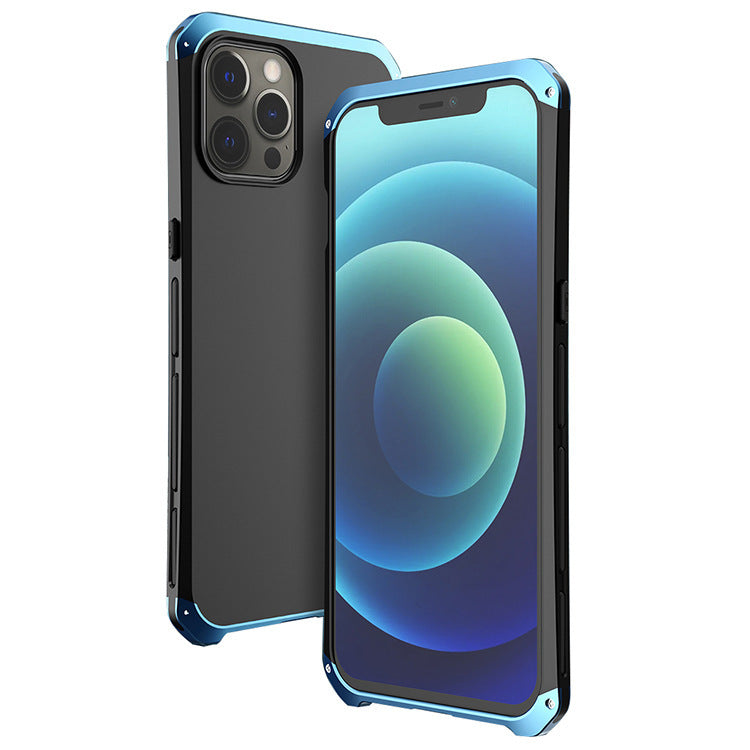 Elegant Phone Case with Silver Edge and Gold Options - silver edge gold blue phone case