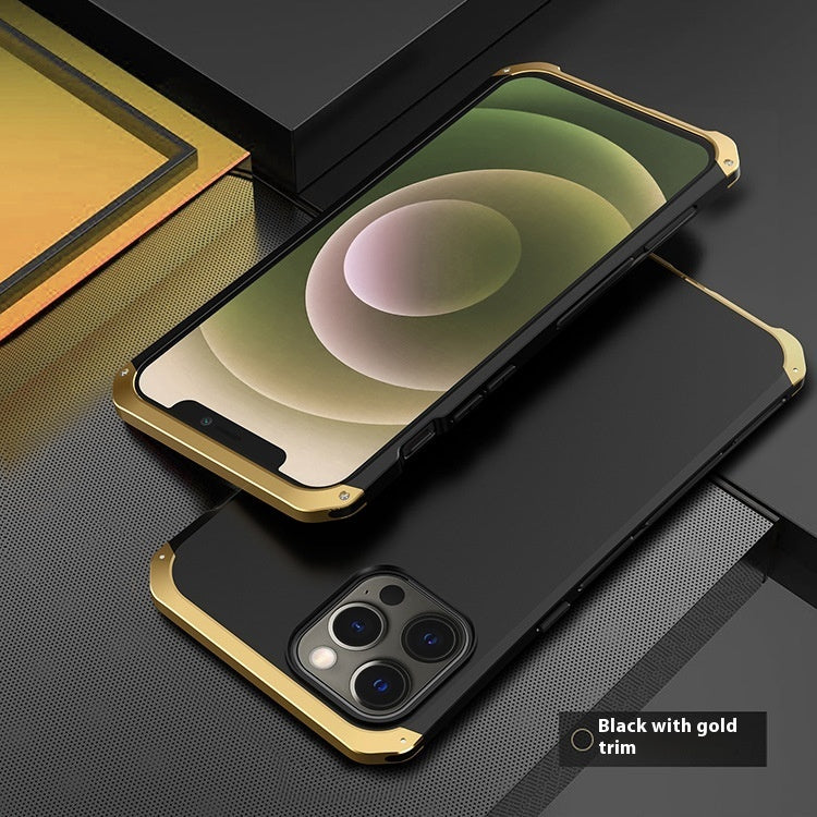 Elegant Phone Case with Silver Edge and Gold Options - silver edge gold blue phone case