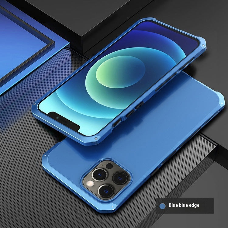 Elegant Phone Case with Silver Edge and Gold Options - silver edge gold blue phone case