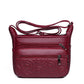Embossed Casual Fashion Shoulder Messenger Bag with Sandwich Pocket - Teleplus embossed casual fashion shoulder