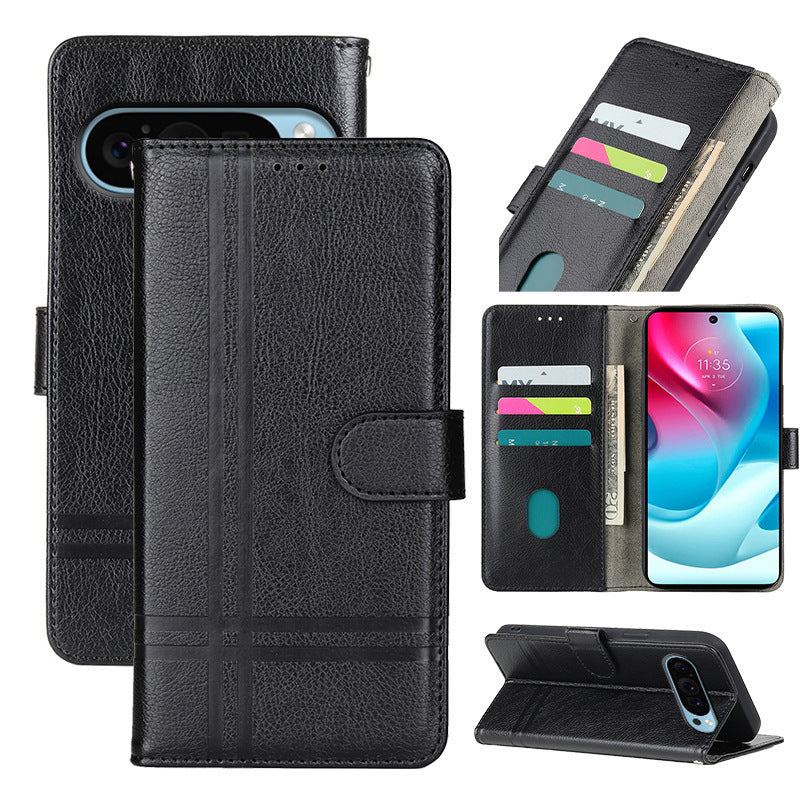 Embossed Flip Business Card Wallet Protective Cover