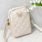 Embroidered Butterfly Rhombus Crossbody Bag with Polyester Material - embroidered butterfly rhombus crossbody bag