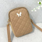 Embroidered Butterfly Rhombus Crossbody Bag with Polyester Material - embroidered butterfly rhombus crossbody bag