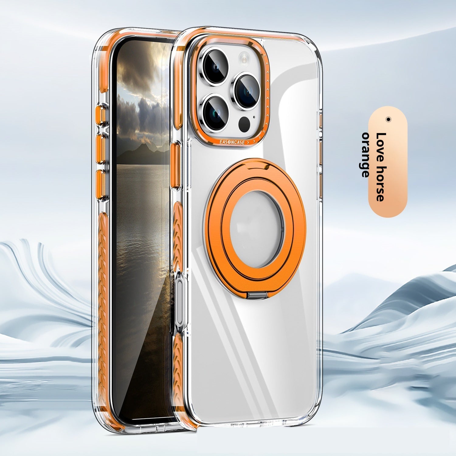 Emma Orange Magnetic Rotating Bracket for Transparent Phone Case Dark Night Purple Blue - Teleplus phone case