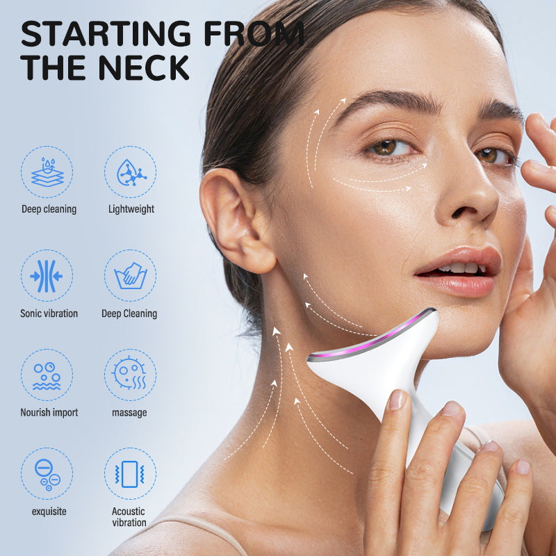 EMS Color Light Multifunctional Face Neck Beauty Apparatus - Zap Zits with EMS Color Light Multifunctional Wizard