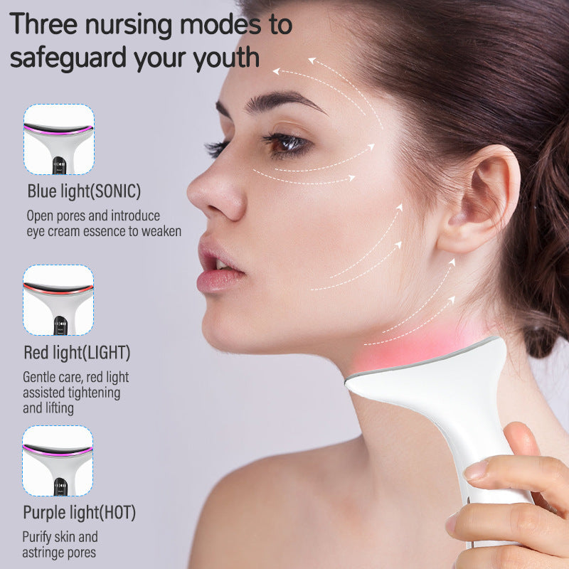 EMS Color Light Multifunctional Face Neck Beauty Apparatus - Zap Zits with EMS Color Light Multifunctional Wizard