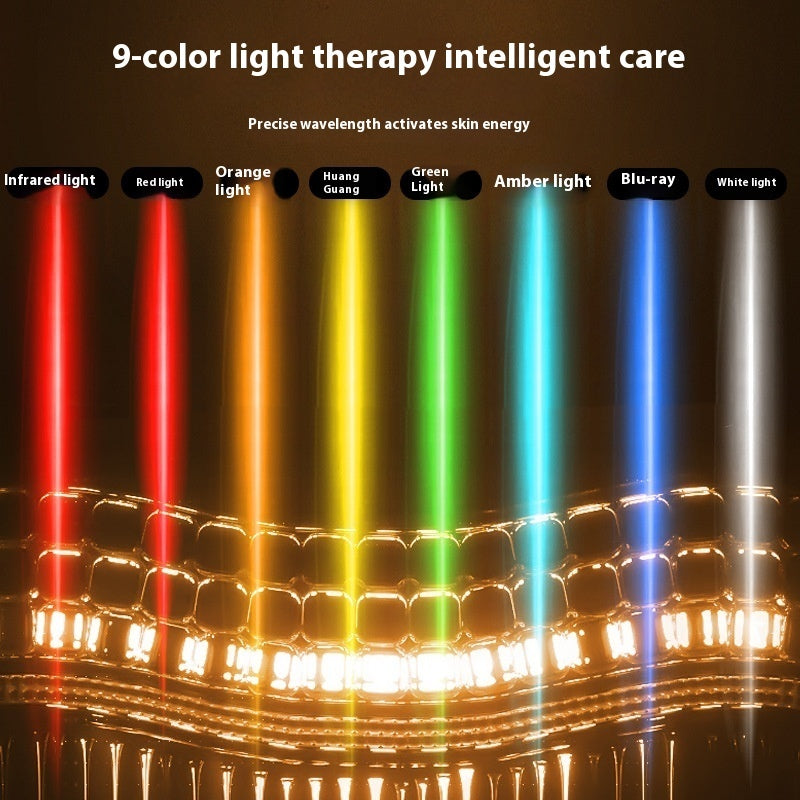 Black Multi-Function Eye Beautification Instrument with EMS Vibration and Phototherapy - Nine Colors of Fun Unleashed