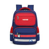 English Style Large Capacity College Backpack - Blue And Red