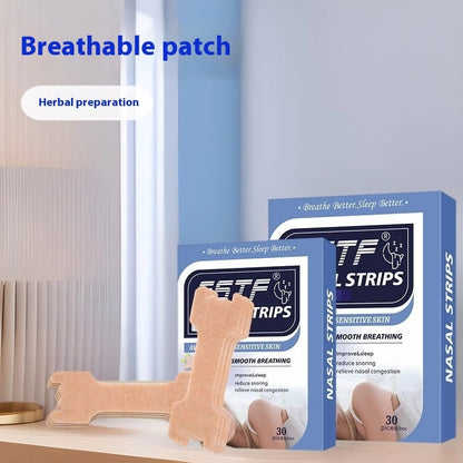 English Ventilation Nose Strip Box for Anti-Snoring and Breath Improvement - Teleplus ventilation nose paste