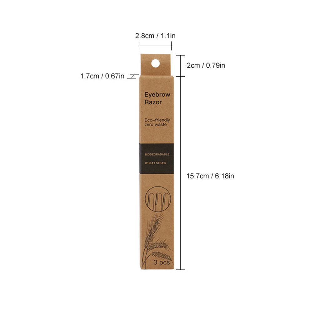 Environmentally Friendly Wheat Straw Eyebrow Trimmers 3 Pack Degradable Material - Teleplus environmentally friendly