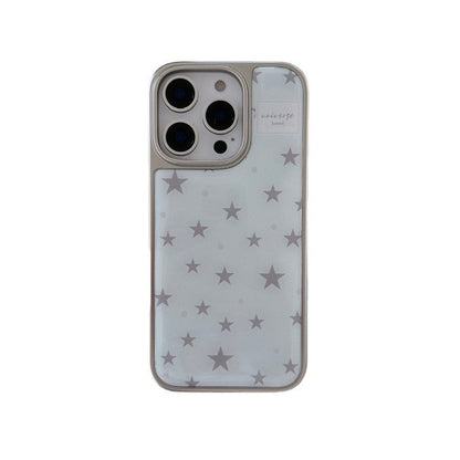 Epoxy Resin Phone Case Star Design Blue Electroplated Edge for Apple - Teleplus epoxy resin phone case