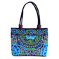 Ethnic Style Embroidered Handbag with Wooden Embroidery and Inner Zipper - Teleplus ethnic style embroidered handbag