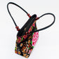Ethnic Style Embroidered Handbag with Wooden Embroidery and Inner Zipper - Teleplus ethnic style embroidered handbag
