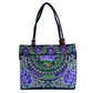 Ethnic Style Embroidered Handbag with Wooden Embroidery and Inner Zipper - Teleplus ethnic style embroidered handbag