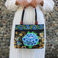 Ethnic Style Embroidered Handbag with Wooden Embroidery and Inner Zipper - Teleplus ethnic style embroidered handbag