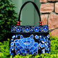 Ethnic Style Embroidered Handbag with Wooden Embroidery and Inner Zipper - Teleplus ethnic style embroidered handbag