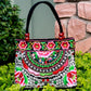 Ethnic Style Embroidered Handbag with Wooden Embroidery and Inner Zipper - Teleplus ethnic style embroidered handbag
