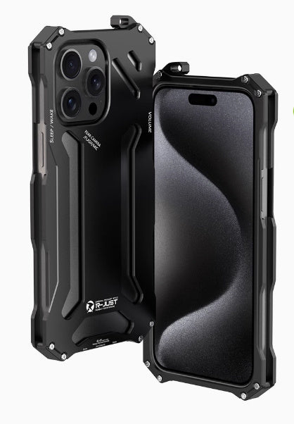 European-American Aluminum Alloy Skeleton Case with Heat Dissipation for iPhone 15 Series - Shell Hot Phones and Cool