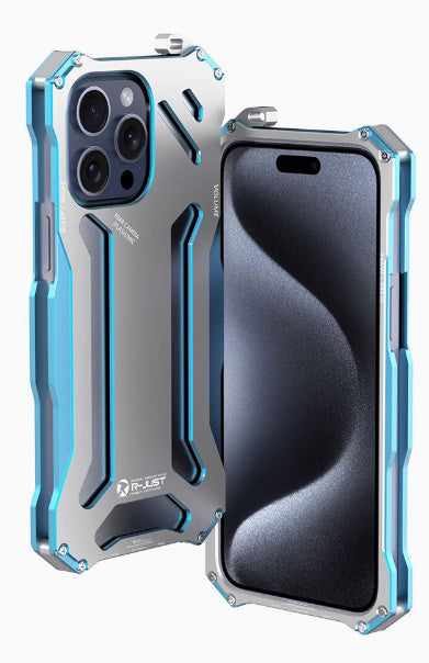 European-American Aluminum Alloy Skeleton Case with Heat Dissipation for iPhone 15 Series - Shell Hot Phones and Cool