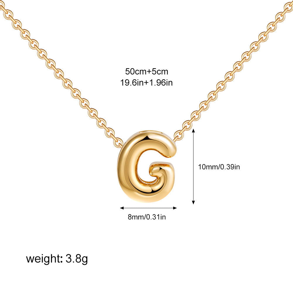European And American 26 English Bubble Letter Necklace Balloon Letter Pendant