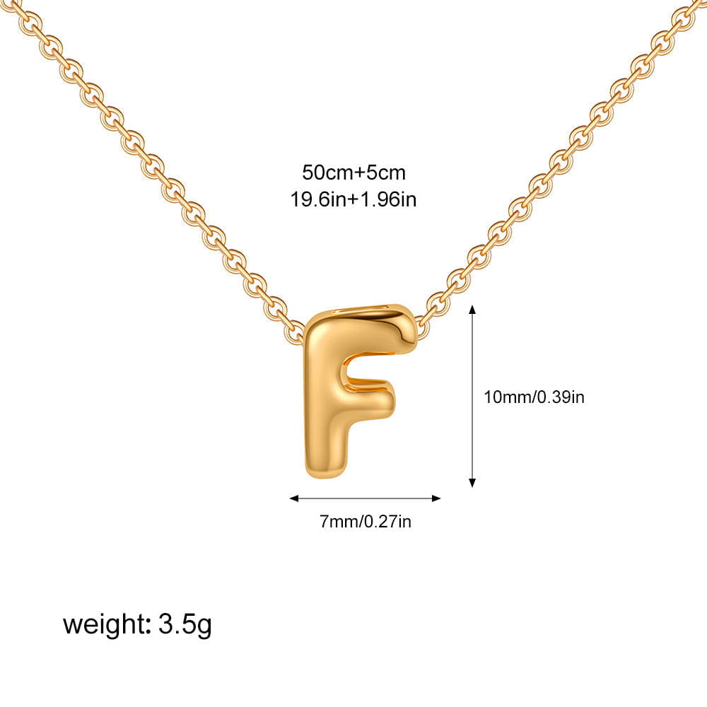 European And American 26 English Bubble Letter Necklace Balloon Letter Pendant