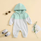 European And American Autumn And Winter Infant Long-sleeved Hooded Zipper Romper - Hooded Romper for Tiny Trendsetters