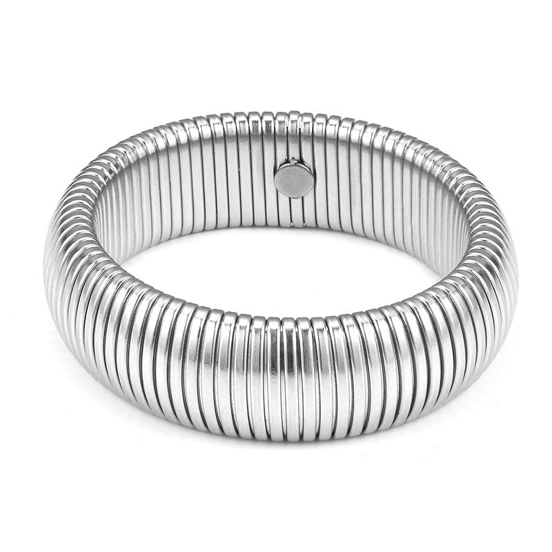 European And American Bracelets Non-fading Titanium Steel Bracelet High-grade Elastic Retractable - European