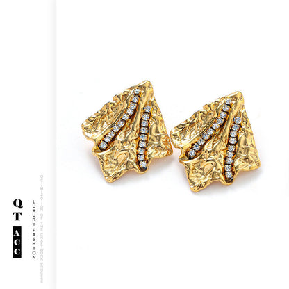 Electroplating Titanium Steel Earrings Irregular Niche Packing for United States - Bold Fashionistas united states chf