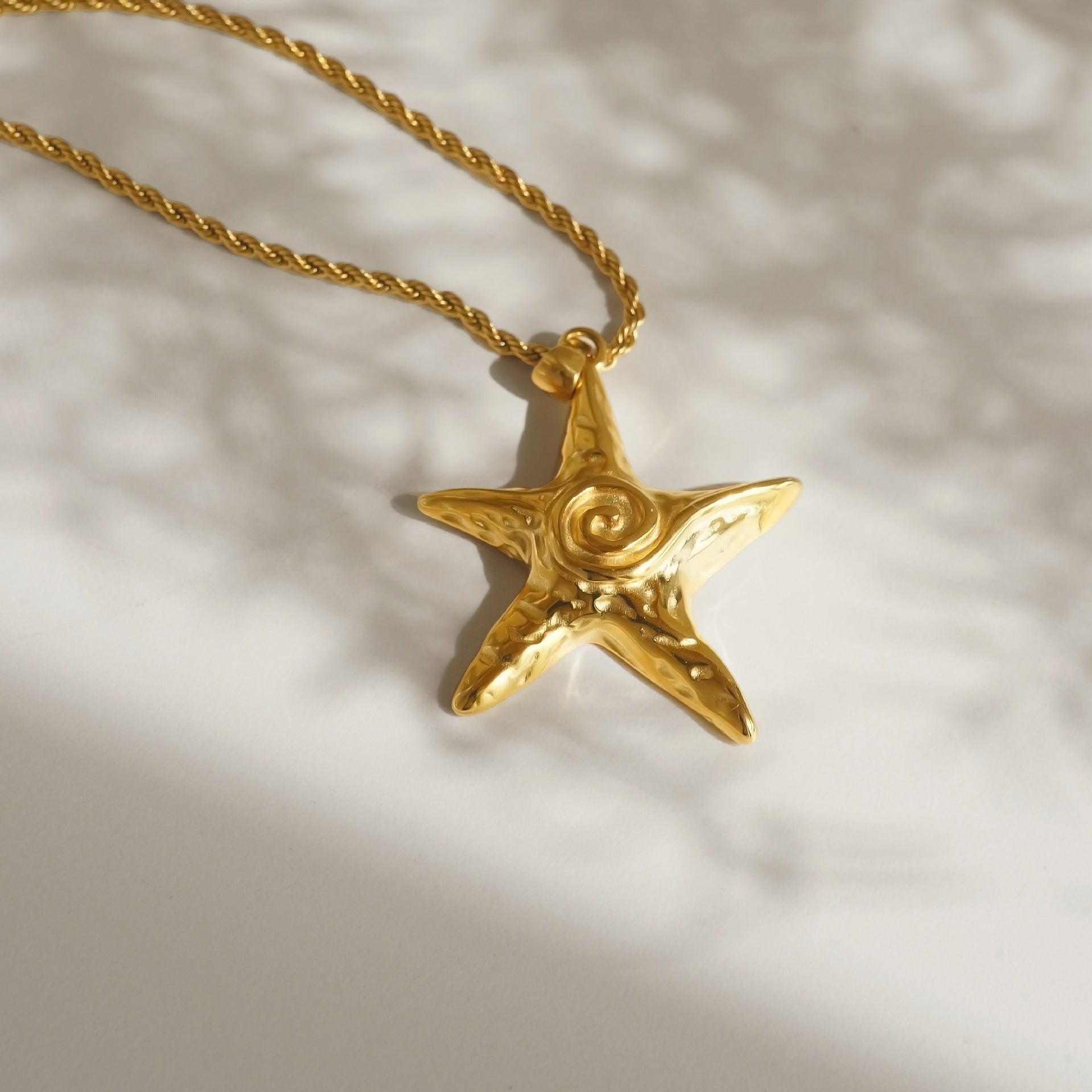 European And American INS Starfish Beach Necklace Earrings - European American INS Starfish Beach Necklace Earrings