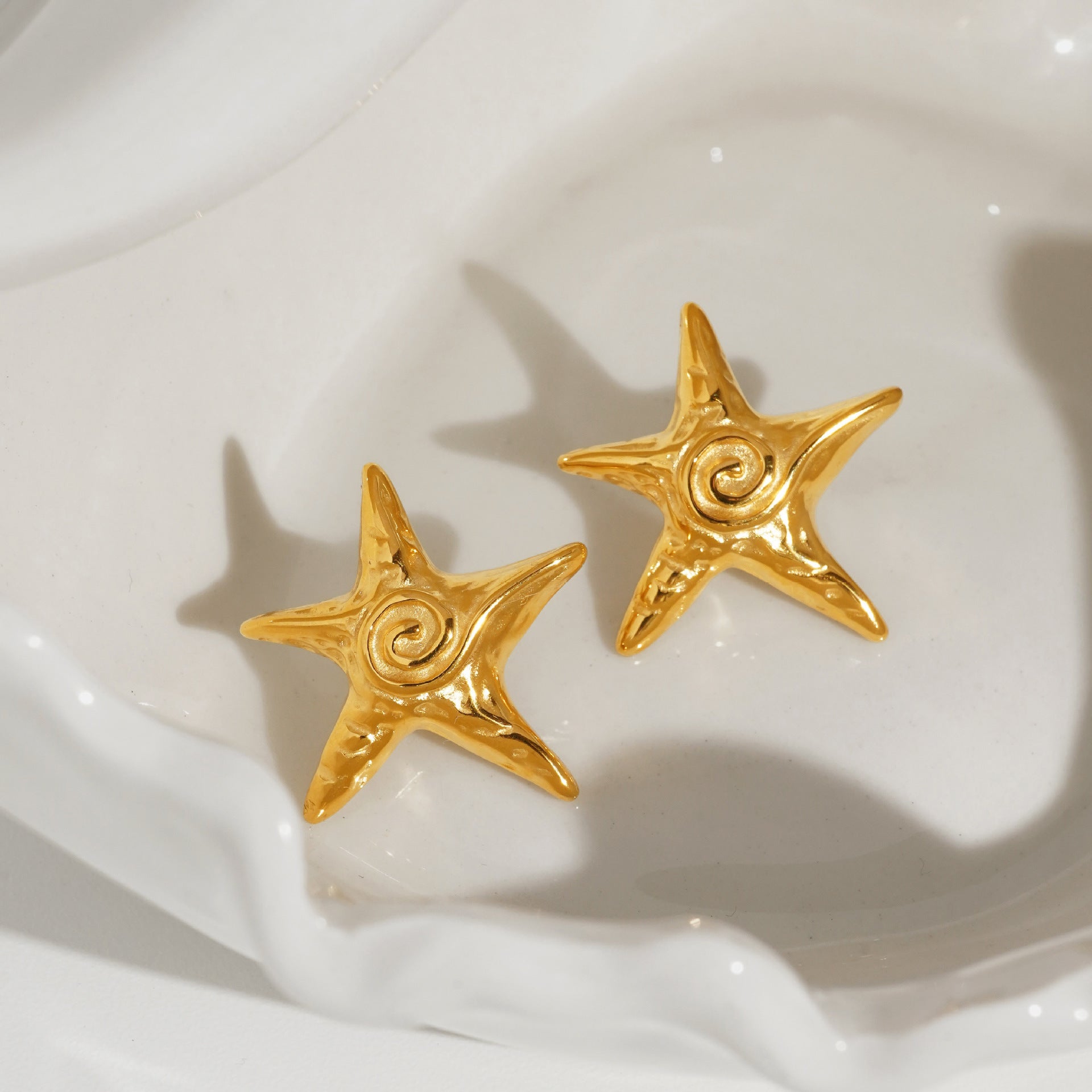 European And American INS Starfish Beach Necklace Earrings - European American INS Starfish Beach Necklace Earrings