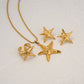 European And American INS Starfish Beach Necklace Earrings - European American INS Starfish Beach Necklace Earrings