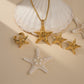 European And American INS Starfish Beach Necklace Earrings - European American INS Starfish Beach Necklace Earrings