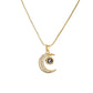 European And American Ins Style Light Luxury Zircon Moon Pendant Necklace - European and American Ins Style Zircon Moon