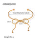 European And American INS Style Popular Personalized All-Match 18K Gold Stainless Steel Bow Bracelet - INS Style 18K