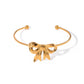 European And American INS Style Popular Personalized All-Match 18K Gold Stainless Steel Bow Bracelet - INS Style 18K