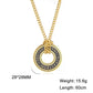 European And American Retro Style Luen Letter Circle Pendant Men’s Necklace - Retro Style Luen Letter Circle Pendant