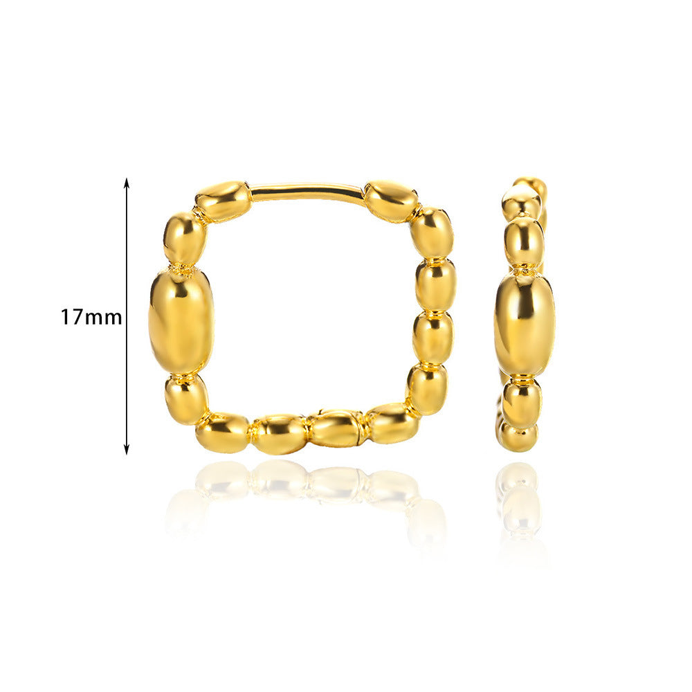 European And American Simple High Luxury 18K Gold Linear Ear Ring - Ear Bling Fit for Royalty Without the Pricey Drama