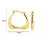 European And American Simple High Luxury 18K Gold Linear Ear Ring - Ear Bling Fit for Royalty Without the Pricey Drama