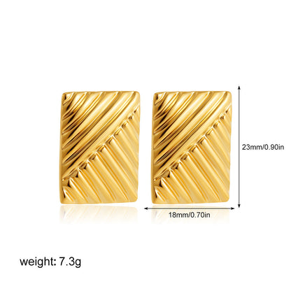 Electroplated Gold and Silver Stainless Steel Jewelry for Women in United States - Eye-Catching Studs with Physical