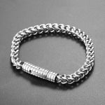 European Hip Hop Titanium Steel Bracelet Spring Snap Button - European Hip Hop Titanium Steel Bracelet 7 to 9 Inches