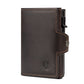 European Retro Cowhide Wallet with Crazy Horse and Anti-theft Features - Coin Bag for Quirky Lovers crazy horse cowhide