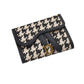 European Retro PU Leather Wallet with Houndstooth Design for United States Market - C322-6 Long Fashionably Vintage