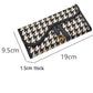 European Retro PU Leather Wallet with Houndstooth Design for United States Market - C322-6 Long Fashionably Vintage